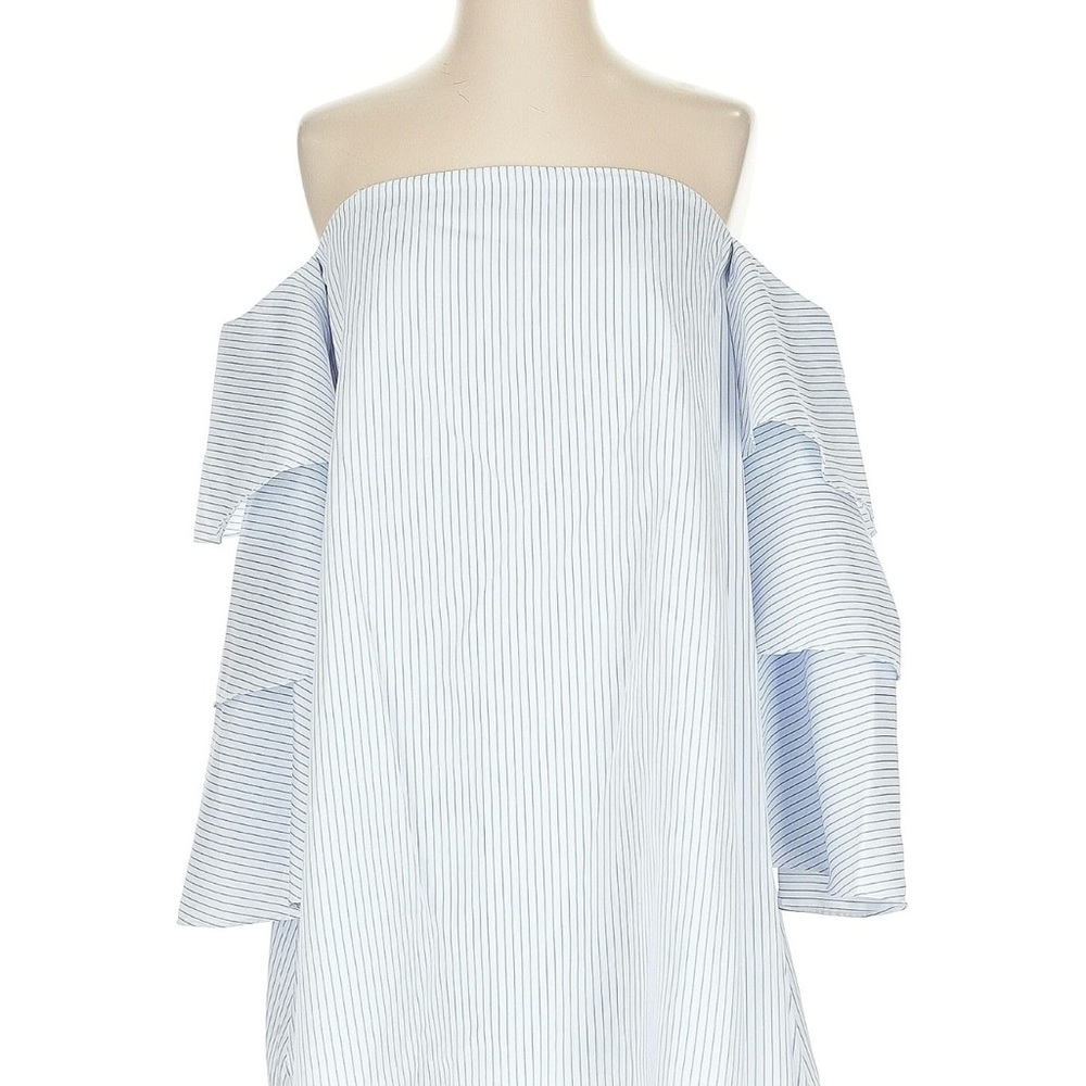 DO+BE Blue and White Striped Top